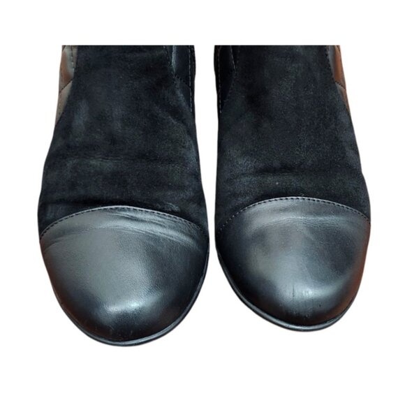 Aquatalia Womens Quilted Boot Size 7 Waterproof Black Leather Wedge Bootie - Picture 4 of 12